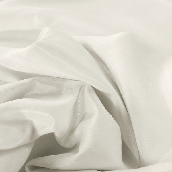 Off White Blackout Vintage Textured Faux Dupioni Silk Single Curtain Panel 50 x 108, image 7