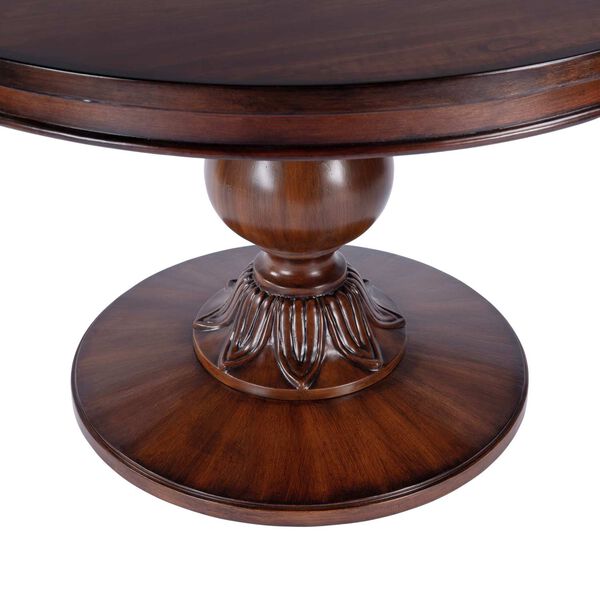 Evie Antique Cherry 48-Inch Round Pedestal Dining Table, image 3