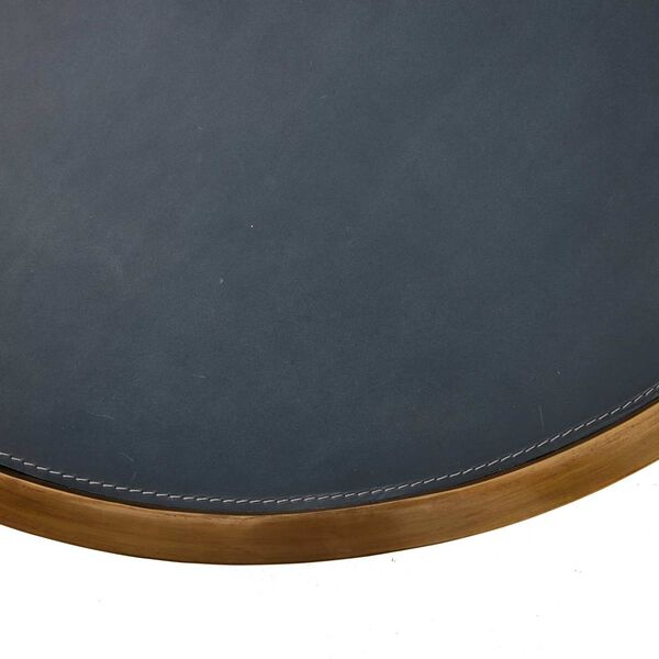 Tallulah Antique Brass Slate Leather Tray, image 5