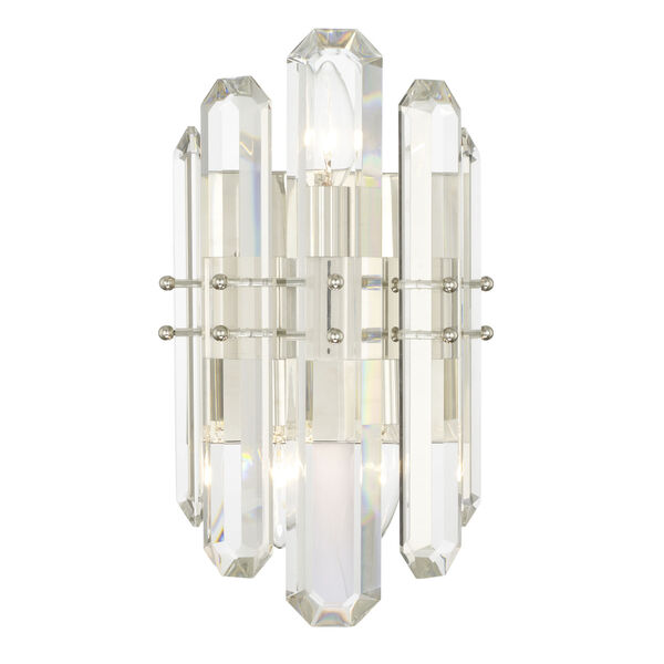 Bolton Polished Nickel Two-Light Wall Sconce, image 1