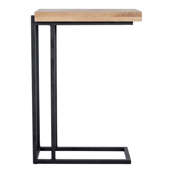 Mila White Oil and Black 16-Inch Side Table, image 1