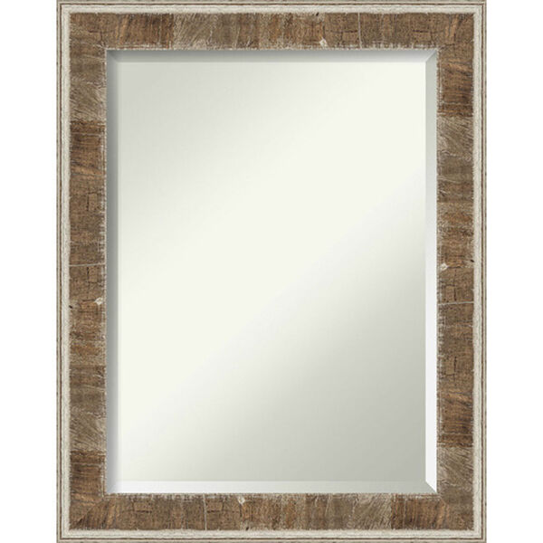 Farmhouse Brown 23-Inch Bathroom Wall Mirror, image 1