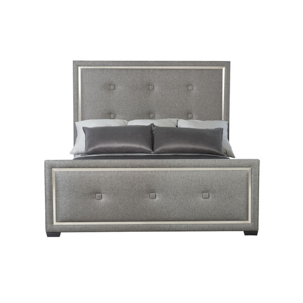 Decorage Queen Stainless Steel and Silver Mist Upholstered Panel Queen Bed, image 2