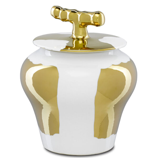 Brill White and Gold Medium Jar, image 1