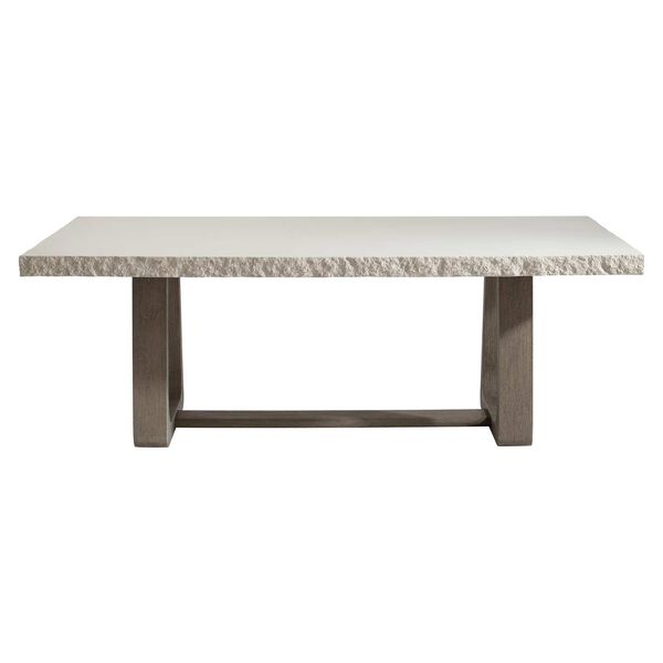 Trouville Sand Gray Weathered Teak Outdoor Dining Table, image 1