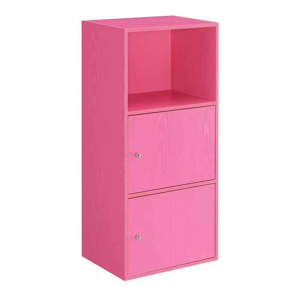 Xtra Storage Pink Two-Door Cabinet with Shelf, image 1