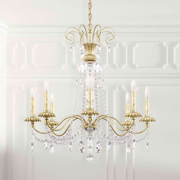 Helenia Heirloom Silver Eight-Light Chandelier with Clear Heritage Crystal, image 2