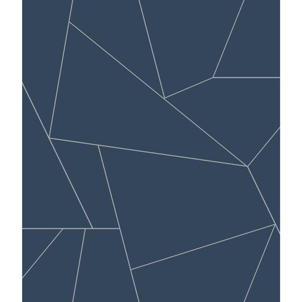 Risky Business III Blue White Fractured Prism Peel and Stick Wallpaper, image 2