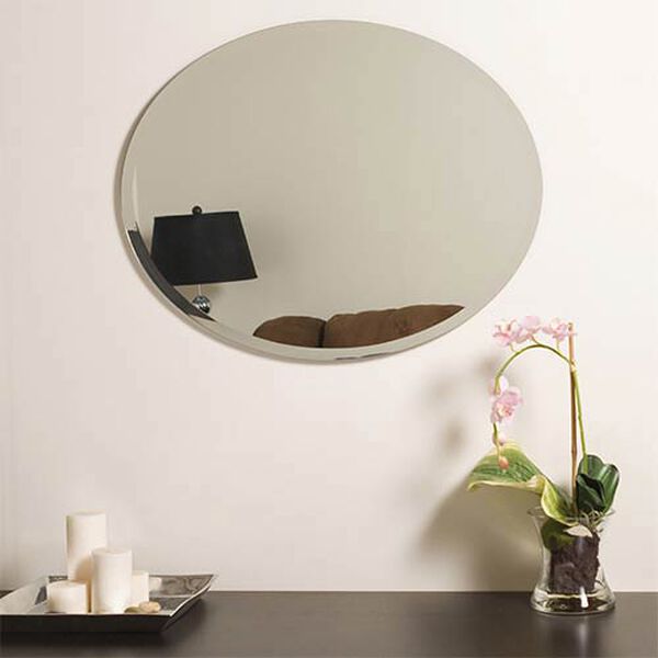 Odelia Oval Beveled Frameless Mirror, image 3