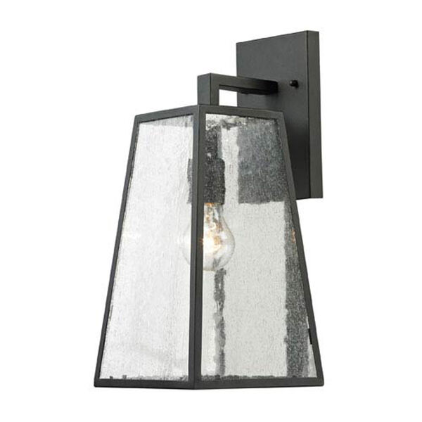Uptown Matte Black One Light Outdoor Wall Sconce, image 1