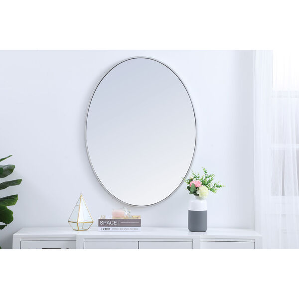 Eternity Silver 40-Inch Oval Mirror, image 2