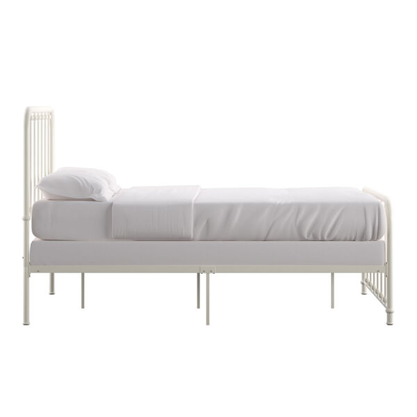Elijah White Full Metal Spindle Bed with Neaded Headboard, image 3