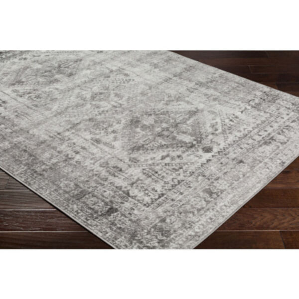 Monte Carlo Light Gray, White and Charcoal Rectangular: 6 Ft. 7 In. x 9 Ft. Rug, image 4