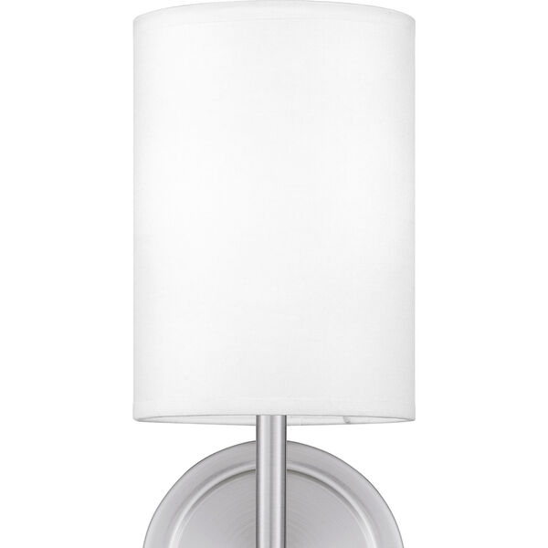 Monica Polished Nickel and White One-Light Wall Sconce, image 5