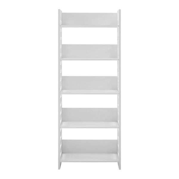 Howard Solid White Five Shelf Bookcase, image 2