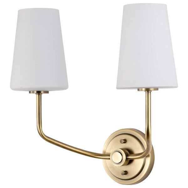 Cordello Vintage Brass Two-Light Wall Sconce, image 1