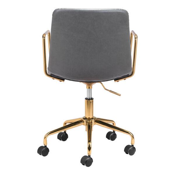 Eric Gray and Gold Office Chair, image 5