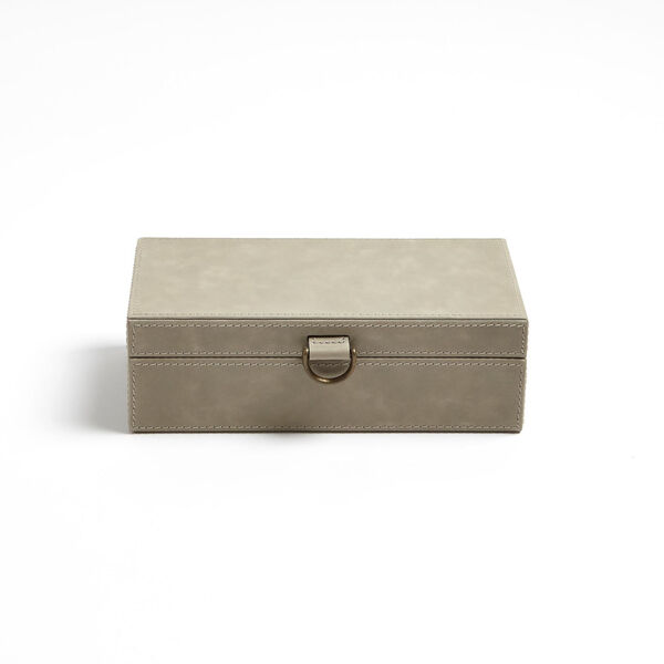 Studio A Home Light Gray Small Marbled Leather D Ring Box, image 2