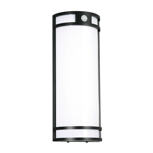 Elston Black 22W LED Outdoor Wall Sconce with Dusk to Dawn Sensor, image 1