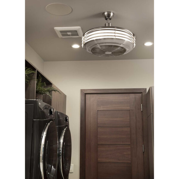 Brushed Nickel LED One-Light Indoor/Outdoor Ceiling Fan, image 2