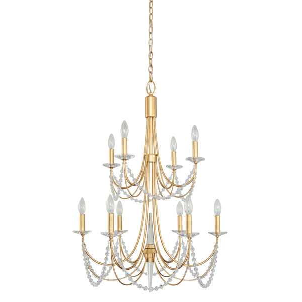 Brentwood French Gold 10-Light Chandelier, image 2