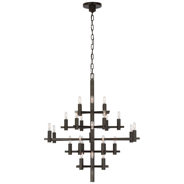 Sonnet Medium Chandelier in Bronze by Chapman  and  Myers, image 1