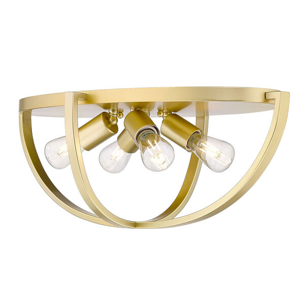 Colson Olympic Gold 23-Inch Four-Light Flush Mount, image 2