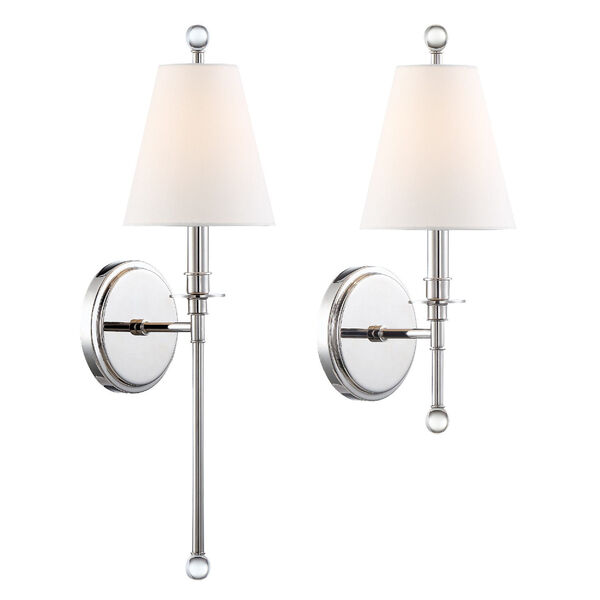 Riverdale One-Light Polished Nickel Wall Sconce, image 2