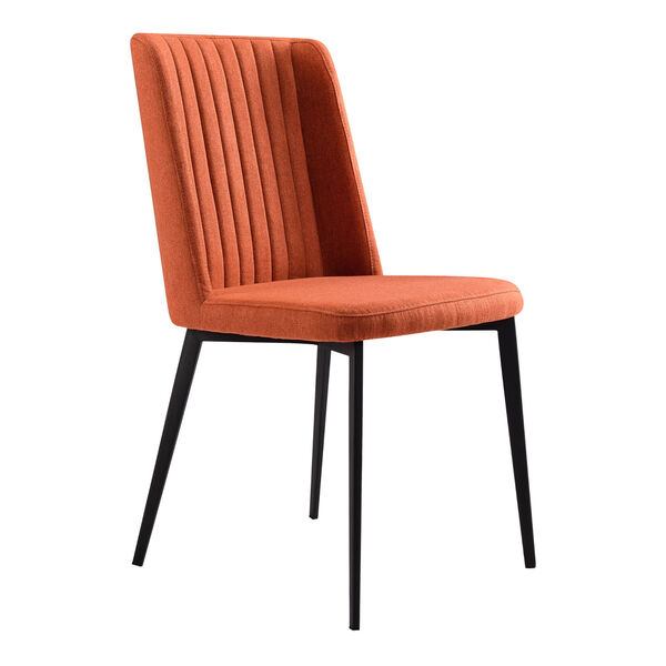 Maine Orange with Matte Black Dining Chair, Set of Two, image 1