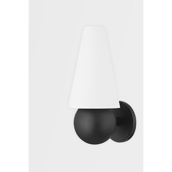 Cassius Textured Black One-Light Wall Sconce, image 2