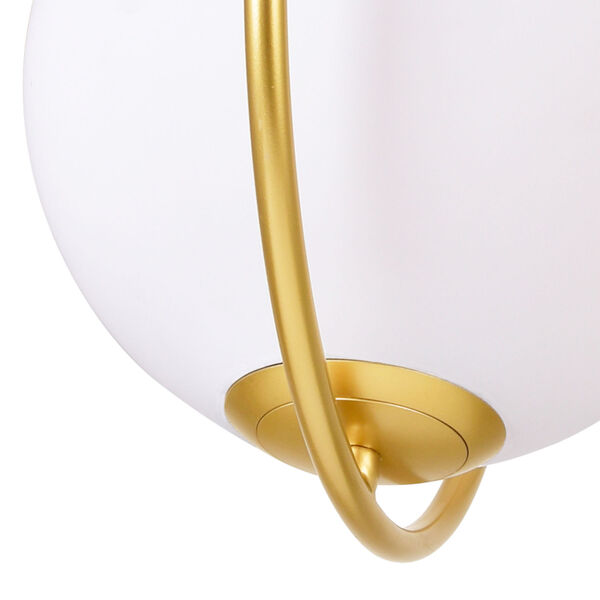 Celeste Medallion Gold LED Pendant with Frosted Glass, image 4