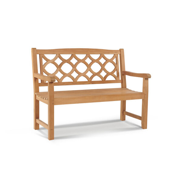 Chichester Nature Sand Teak Teak Two Person Outdoor Bench, image 1