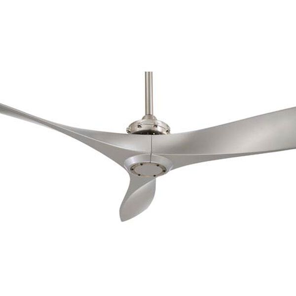 Aviation 60-Inch Ceiling Fan in Brushed Nickel with Three Silver Blades, image 4