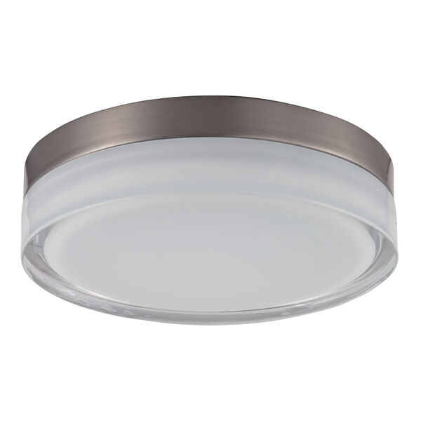 Illuminaire LED Satin Nickel One-Light Nine-Inch Flushmount, image 2