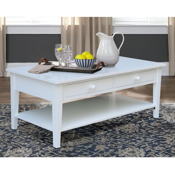 Spencer White Coffee Table, image 2