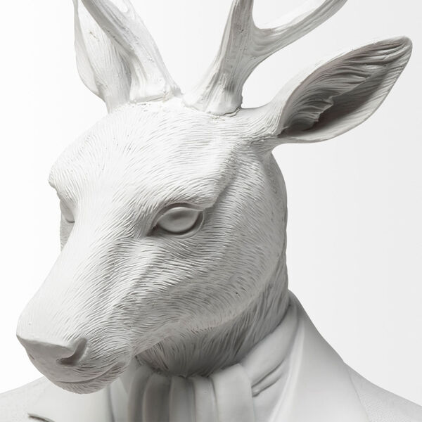 Mozart White Resin Deer Figurine, image 6
