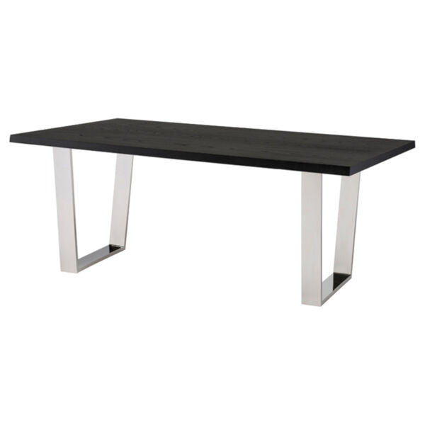Versailles Onyx and Silver 79-Inch Dining Table, image 1