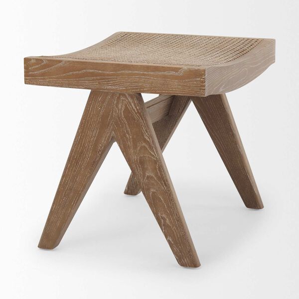 Arvin Brown Wooden Stool, image 6