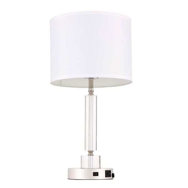 Deco Polished Nickel 13-Inch One-Light Table Lamp, image 5