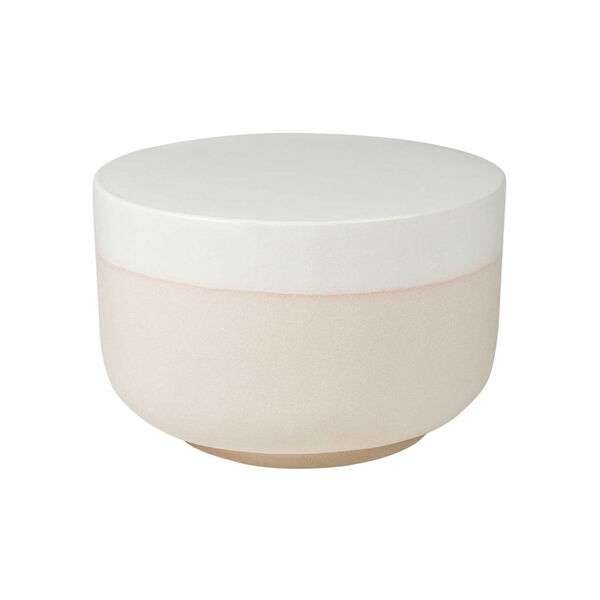 Provenance Signature Ceramic Serenity Grazed Side Table in Linen and Sand, image 1