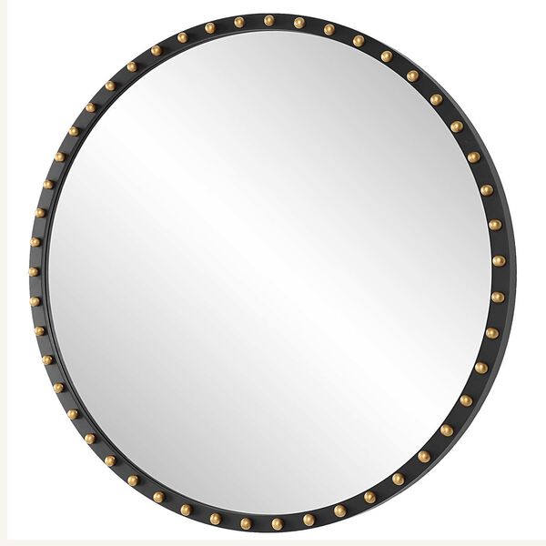 Sele Matte Black Round Wall Mirror, image 4