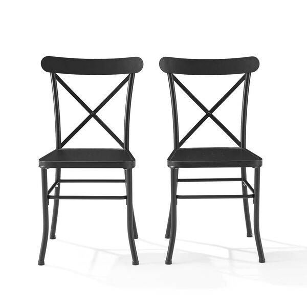 Astrid Matte Black Indoor and Outdoor Dining Chair, Set of Two, image 3