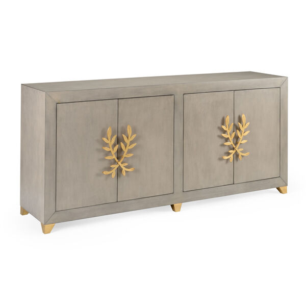 Gray and Gold Long Leaf Console, image 1
