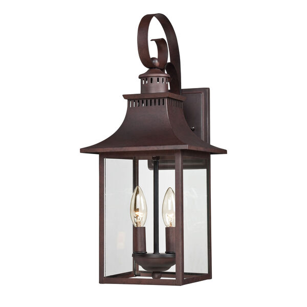 Chancellor Copper Bronze 19-Inch Two-Light Outdoor Fixture, image 1