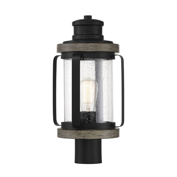Parker Black and Gray One-Light Outdoor Post Mount, image 1