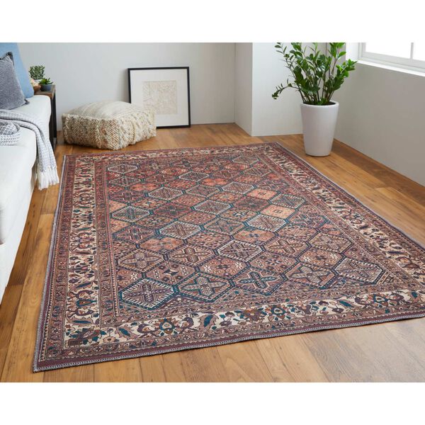 Rawlins Brown Red Ivory Area Rug, image 2