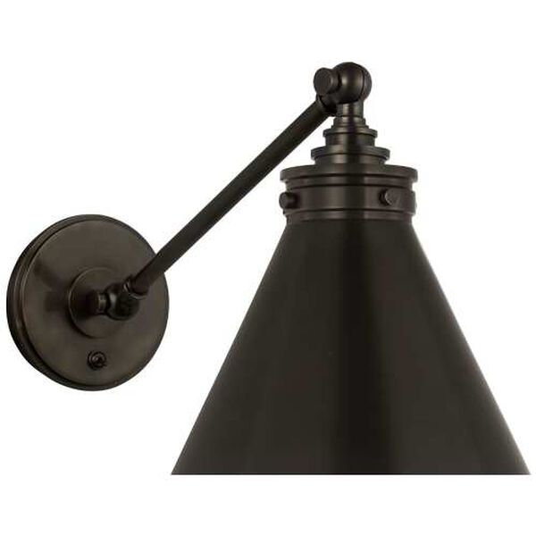 Parkington Bronze One-Light Single Library Wall Sconce by Chapman and Myers, image 1