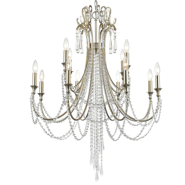 Arcadia Antique Silver 12-Light Chandeliers, image 1