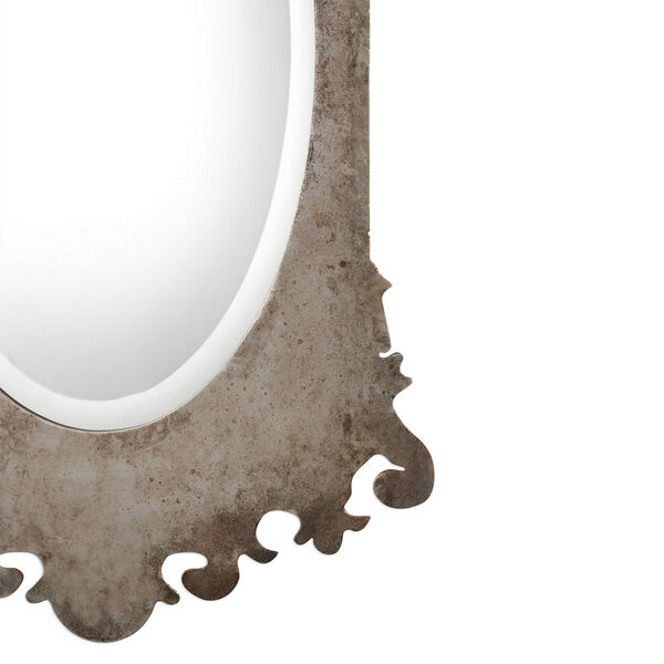 Vitravo Oxidized Silver Oval Mirror, image 3