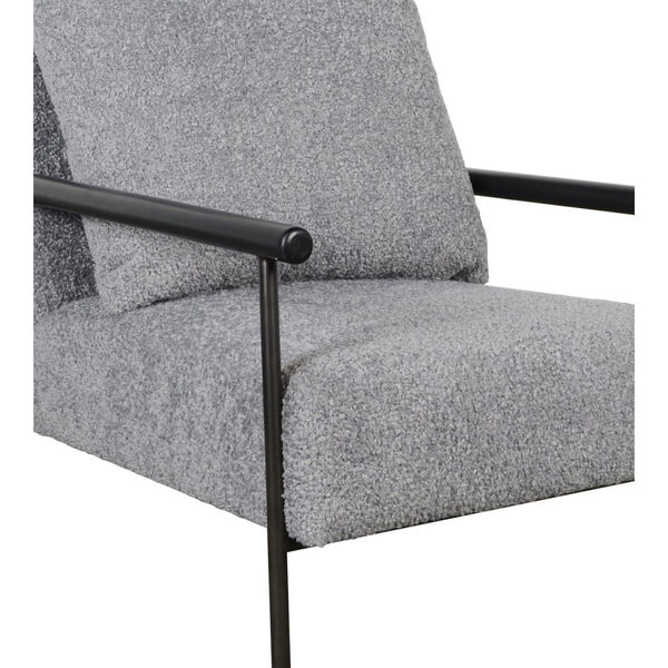 Eliicott Soft Gray and Black Upholstered Arm Chair, image 5